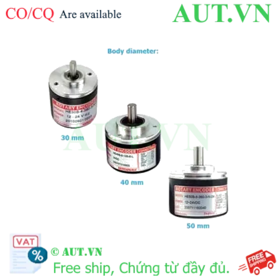 Ảnh của Encoder Hanyoung Nux HE40B-8-360-3-T-24 | 360 Xung, Trục 8mm, Ngõ ra Totem Pole Chính Hãng - AUT VN