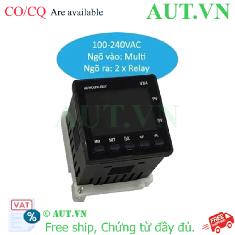 Ảnh của Bộ điều khiển nhiệt độ Hanyoung Nux VX4-UMNA-A1C | PID 2-DOF, 2 Ngõ ra Relay, IP66