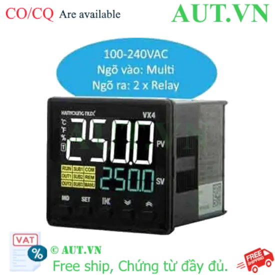 Ảnh của Đồng hồ nhiệt Hanyoung Nux VX4-UMNA-A2C | PID 2-DOF, RS-485, IP66