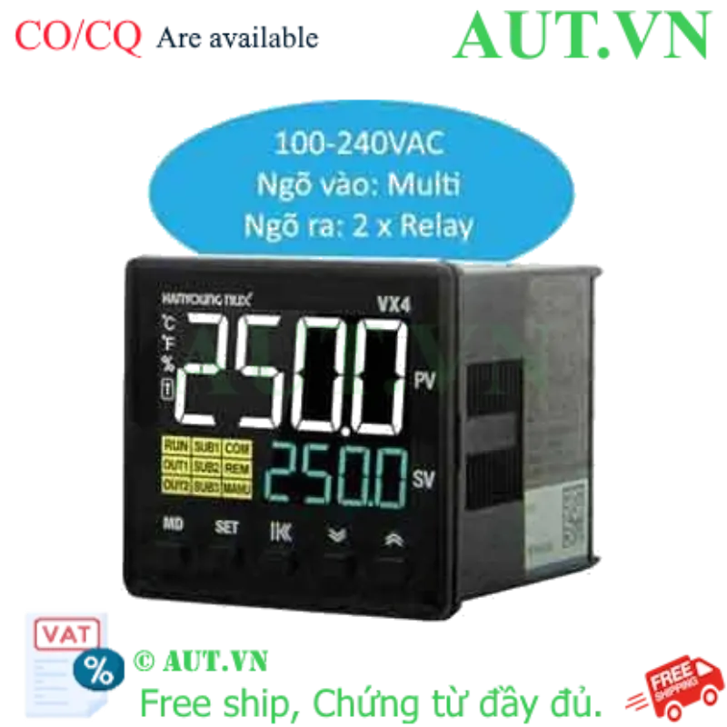 Ảnh của Đồng hồ nhiệt Hanyoung Nux VX4-UMNA-A2C | PID 2-DOF, RS-485, IP66