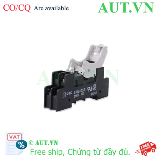 Ảnh của Đế Rơ Le IDEC SJ1S-05B | 5 Chân Pin Dẹt | 12A 250V | Lắp Thanh Ray DIN