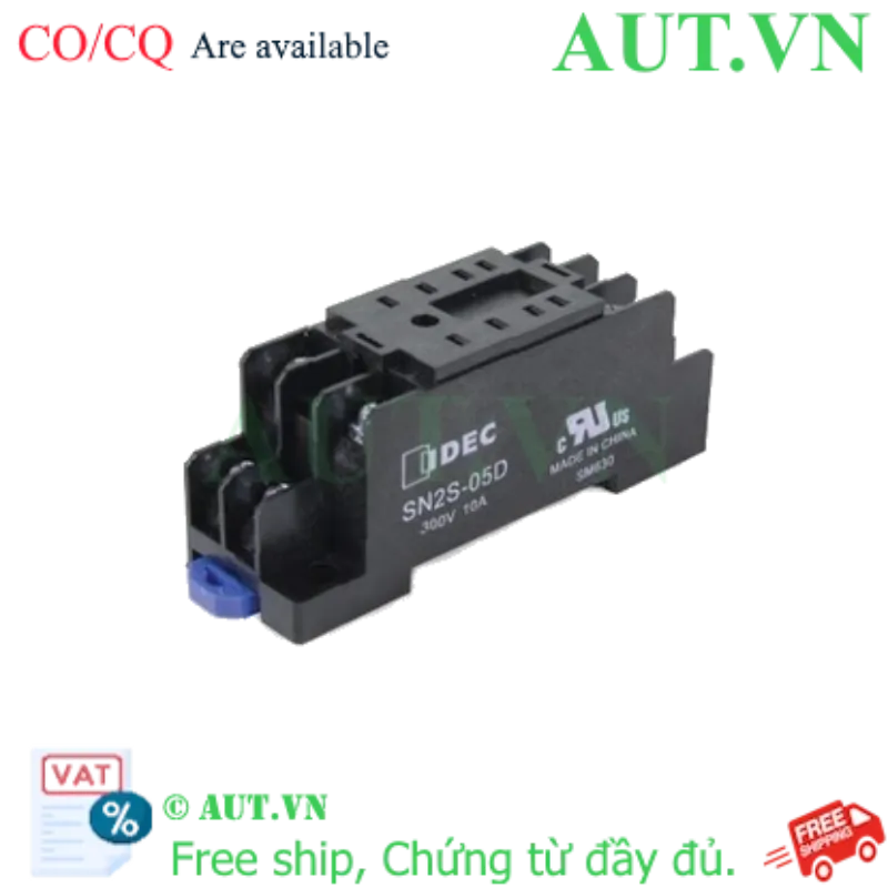 Ảnh của Đế Rơ Le IDEC SN2S-05D | 8 Chân Dẹt, 10A, Gắn DIN Rail Chính Hãng