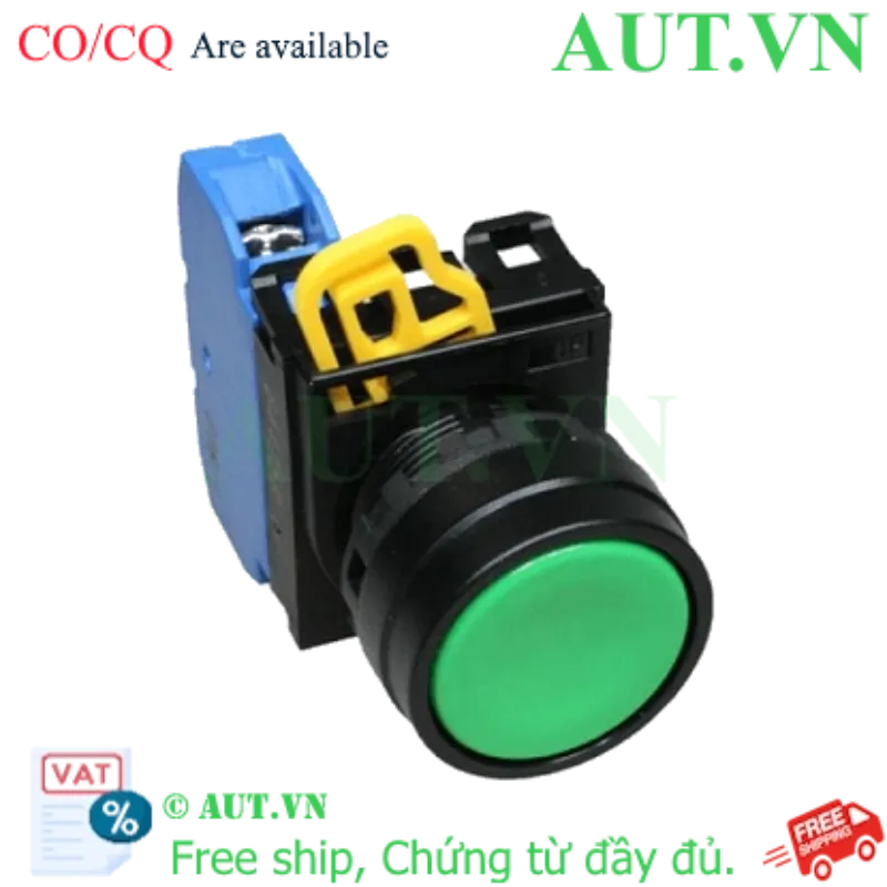 Ảnh của Nút Nhấn Nhả IDEC YW1B-M1E10G Xanh Lá | 1NO, Phi 22mm, Chuẩn IP65