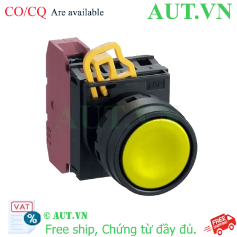 Ảnh của Nút Nhấn Nhả IDEC YW1B-M1E10Y | Phi 22mm, 1NO, Màu Vàng, Chuẩn IP65