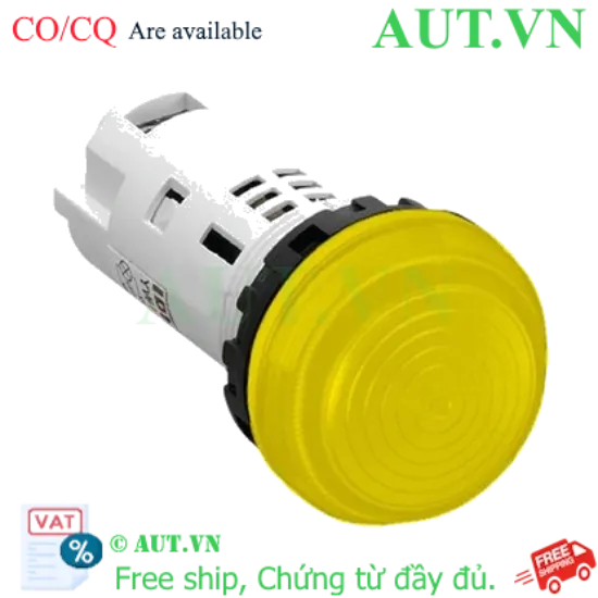 Ảnh của Đèn Báo IDEC YW1P-2UQ4Y 24V DC 22mm Màu Vàng - LED Siêu Sáng, Chuẩn IP65