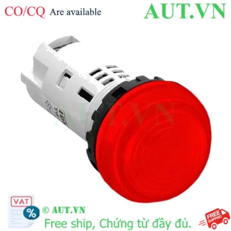 Ảnh của Đèn Báo Công Nghiệp IDEC YW1P-2UQM3R 220V | LED Đỏ Siêu Sáng, 22mm, IP65