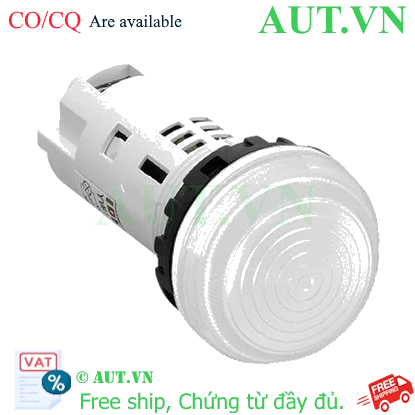 Ảnh của Đèn Báo IDEC YW1P-2UQM3W 220V - 22mm Màu Trắng, Chống Nước IP65, Chính Hãng