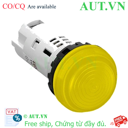 Đèn báo IDEC YW1P-2UQM3Y 220V 22mm Màu Vàng - Chính Hãng, Độ Sáng Cao, Bền Bỉ Công Nghiệp