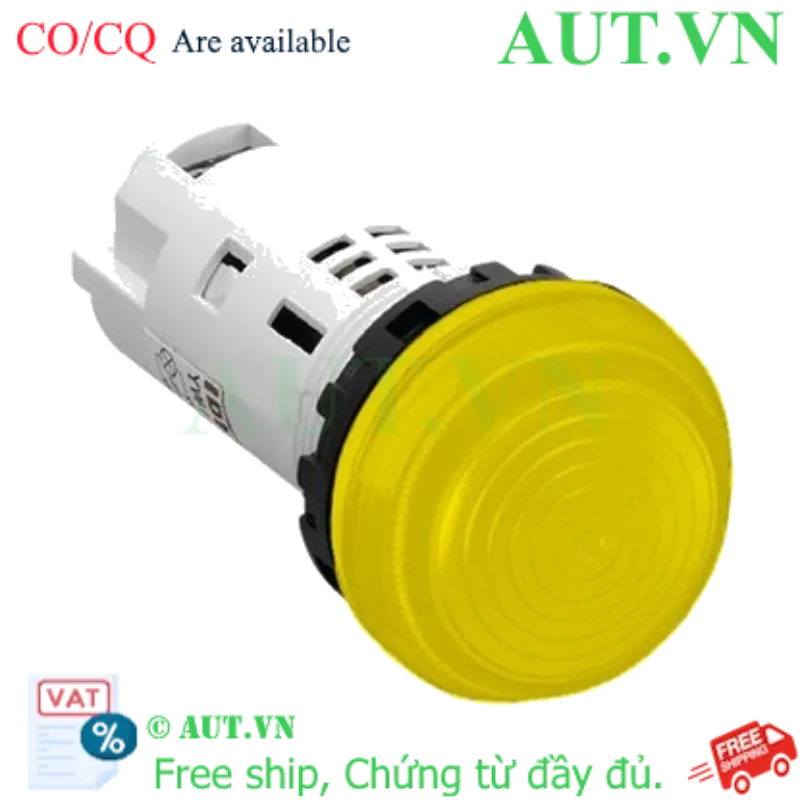 Ảnh của Đèn Báo IDEC YW1P-2UQM3Y 220V - LED Siêu Sáng, Màu Vàng, Chuẩn IP65 (22mm)