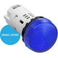 Ảnh của Đèn Báo LED IDEC YW1P-1UQ4S 24V AC/DC - Màu Xanh Dương, Phi 22mm, Unibody Siêu Bền