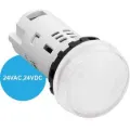 Ảnh của Đèn Báo IDEC YW1P-1UQ4PW 24VAC/DC 22mm Trắng - LED Siêu Sáng, Unibody Bền Bỉ