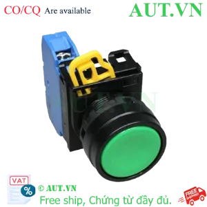 Ảnh của Nút Nhấn IDEC YW1B-M1E01G Xanh Lá | 1NC, Phi 22mm, Nhấn Nhả Siêu Bền