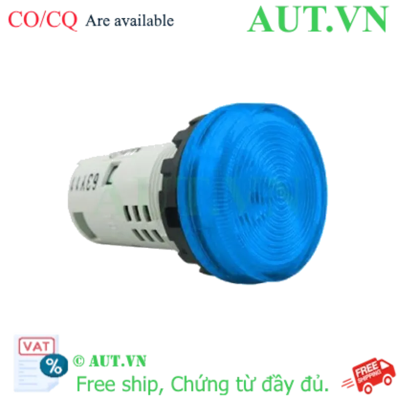 Ảnh của Đèn Báo IDEC YW1P-1UQM3S 220V 22mm Xanh Da Trời - LED Siêu Sáng, IP65, Chính Hãng AUT VN