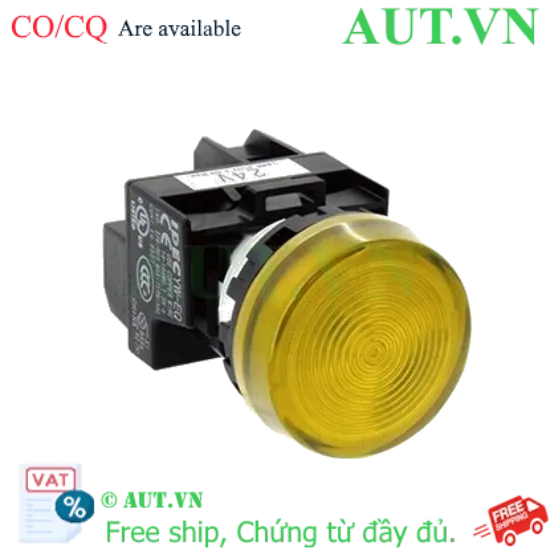 Ảnh của Đèn báo IDEC YW1P-1EQHY 110V 22mm Màu Vàng - LED Siêu Sáng, Chuẩn IP65, Nhật Bản