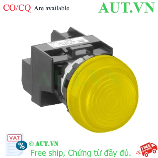 Ảnh của Đèn Báo Công Nghiệp IDEC YW1P-2EQM3Y 220V 22mm Màu Vàng | LED Siêu Sáng - Chuẩn IP65