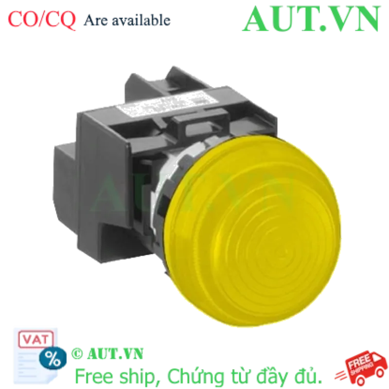 Ảnh của Đèn Báo Công Nghiệp IDEC YW1P-2EQM3Y 220V 22mm Màu Vàng - LED Siêu Sáng, Chuẩn IP65