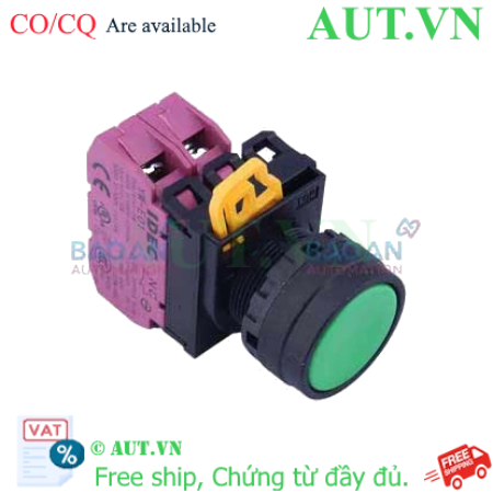 Ảnh của Nút Nhấn Không Đèn IDEC YW1B-M1E02G Xanh Lá D22 2NC - Nhấn Nhả, IP65, Độ Bền Cao