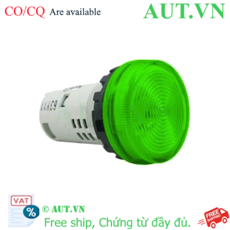 Ảnh của Đèn báo IDEC YW1P-1UQ4G 24V 22mm Màu Xanh Lá - LED Siêu Sáng, Chống Nước IP65, Chính Hãng AUT VN