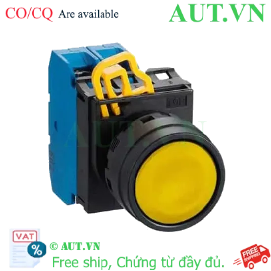 Ảnh của Nút Nhấn Nhả IDEC YW1B-M1E20Y - Phi 22mm, 2 Tiếp Điểm 2NO, Màu Vàng