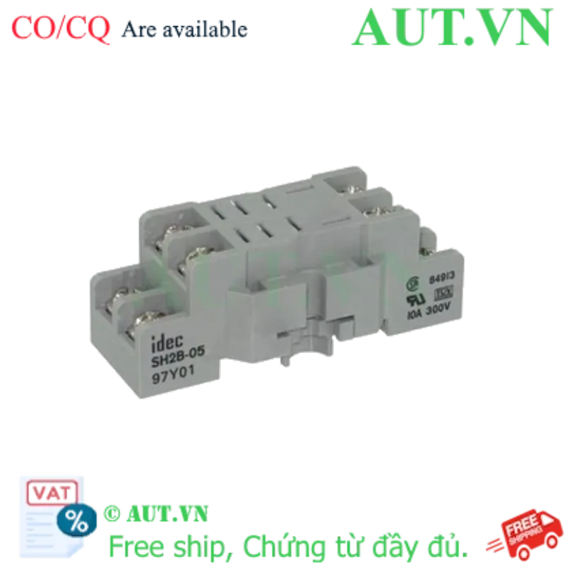 Ảnh của Đế Rơ Le IDEC SH2B-05B Chính Hãng | 8 Chân Pin Dẹt, 10A, Lắp Thanh Ray DIN