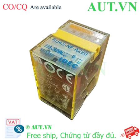 Ảnh của Rơ le Trung gian IDEC RU4S-NF-A220 | 4PDT, 220VAC, Tiếp điểm Mạ Vàng Chống Oxy hóa - AUT VN