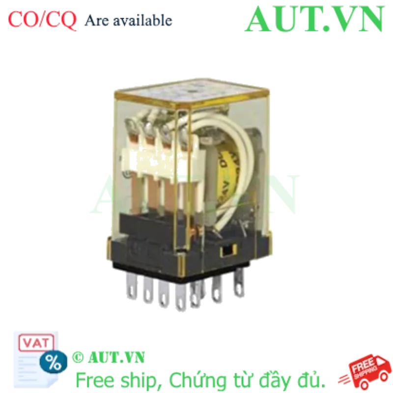 Ảnh của Rơ Le Trung Gian IDEC RN4S-NL-D24 | 14 Chân Dẹt, 4PDT, 24VDC - Chống Rung Siêu Bền