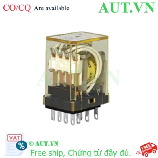 Ảnh của Rơ le trung gian IDEC RN4S-NL-A230 | 14 Chân Dẹt, 4PDT 3A, 230VAC - Chính Hãng, Siêu Bền