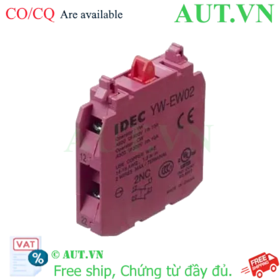 Ảnh của Khối Tiếp Điểm IDEC YW-EW02 (2NC) - Tiếp Điểm Bạc, Chống Oxy Hóa, Phi 22mm | AUT VN