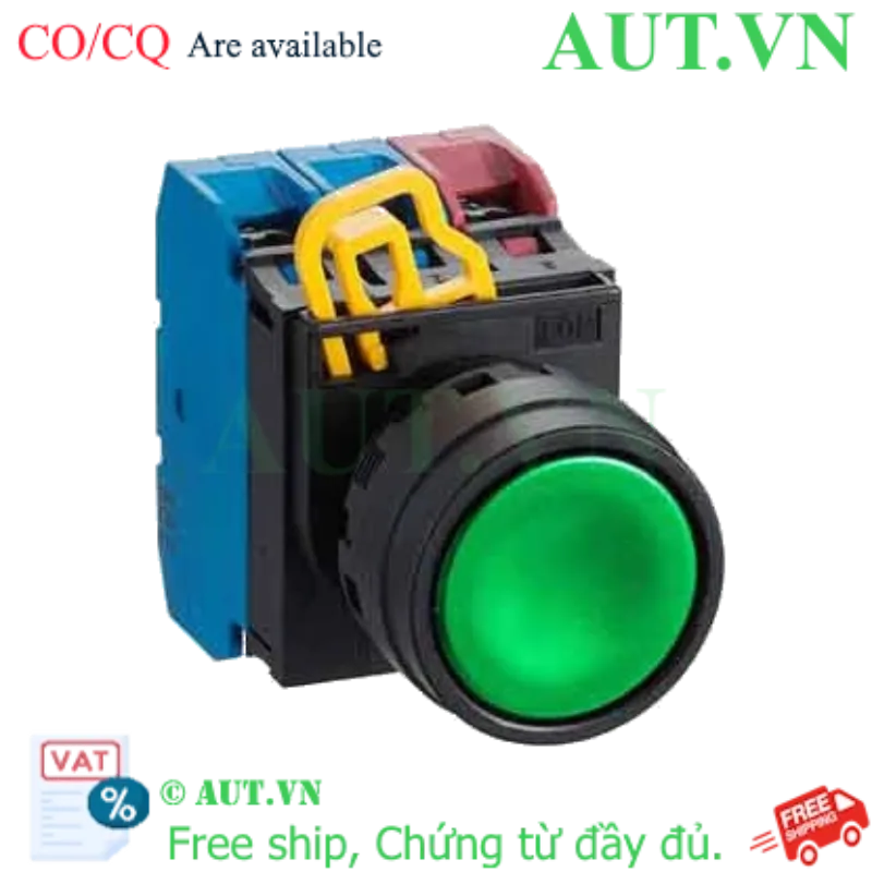 Ảnh của Nút Nhấn Nhả IDEC YW1B-M1E21G | Phi 22mm, 2NO+1NC, Xanh Lá - AUT VN