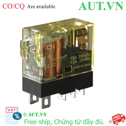 Ảnh của Rơ le trung gian IDEC RJ1S-CL-A24 24VAC 12A (5 chân dẹp)