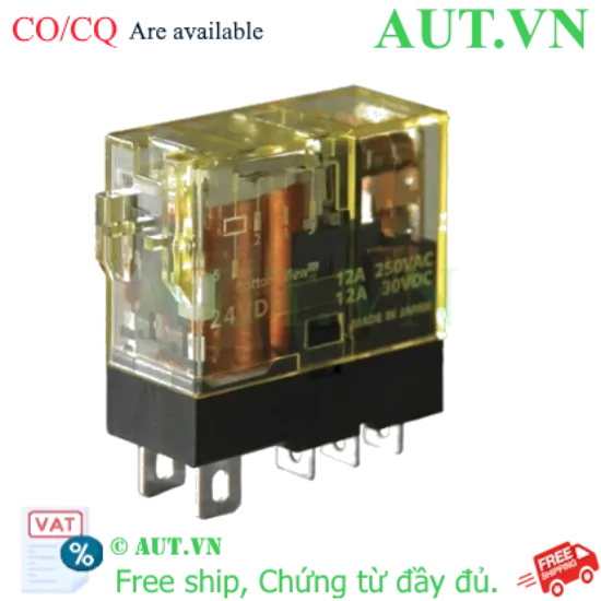 Ảnh của Rơ le trung gian IDEC RJ1S-CL-A24 | 24VAC, 12A, 5 Chân Dẹp Siêu Mỏng