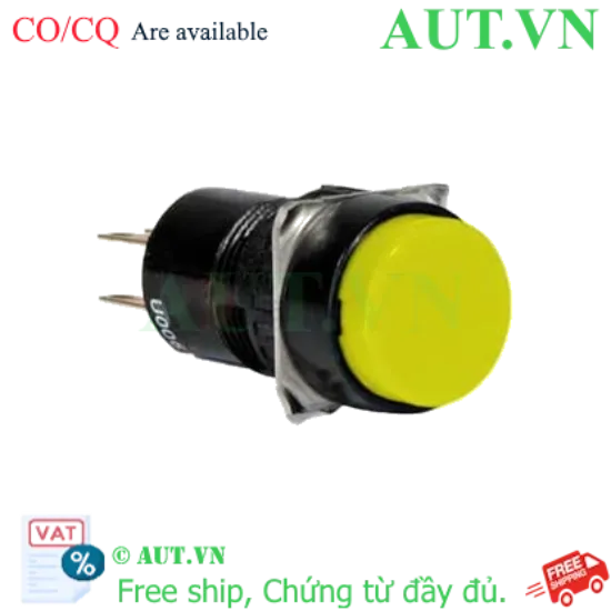 Ảnh của Nút Nhấn Nhả IDEC AB6M-M1YC Phi 16: 1NO+1NC, Tiếp Điểm Mạ Vàng, Chuẩn Nhật Bản