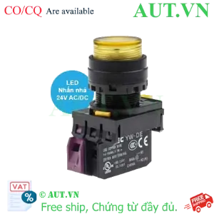 Ảnh của Nút Nhấn Có Đèn IDEC YW1L-M2E01Q4Y | 24V, 1NC, Phi 22mm - Chống Nước IP65