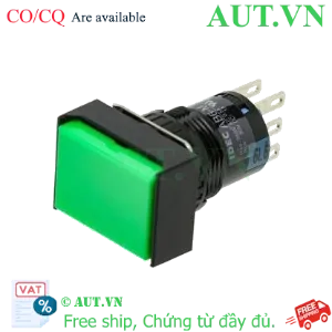 Ảnh của Nút Nhấn Nhả IDEC AB6Q-M1G 16mm - Mặt Vuông Xanh Lá, Chuẩn IP65 - AUT VN
