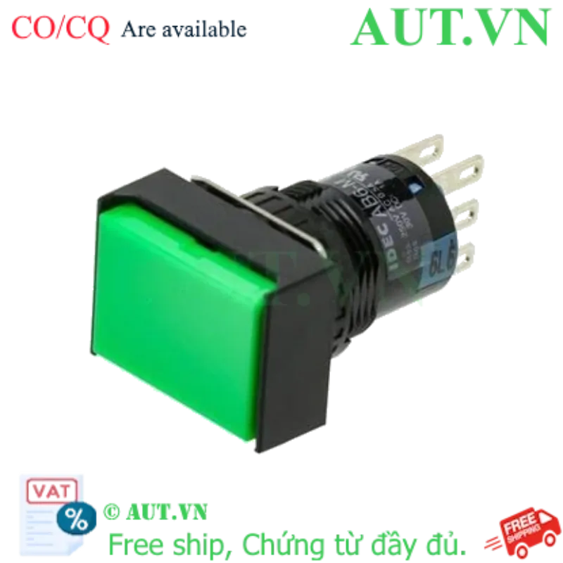 Ảnh của Nút Nhấn Nhả IDEC AB6H-M1G 16mm Xanh Lá - Siêu Bền, Chuẩn Nhật
