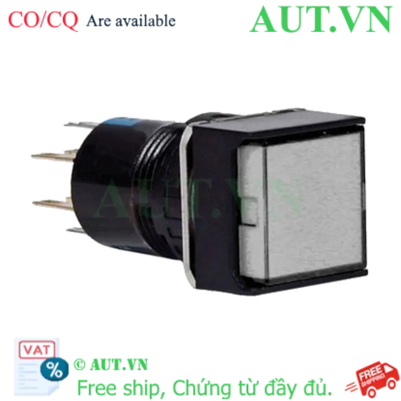 Ảnh của Đèn Báo Vuông IDEC AL6Q-P4WC 24V | LED Trắng Siêu Sáng, IP65, Ø16mm