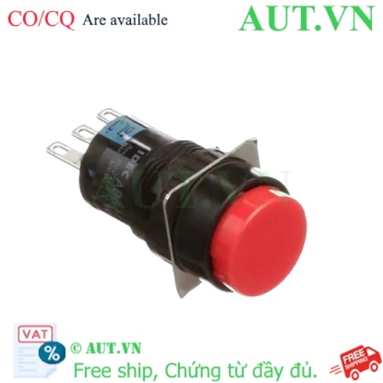 Ảnh của Nút Nhấn Nhả IDEC AB6M-M1R 16mm Đỏ - Chính Hãng Nhật Bản, Siêu Bền, Tiết Kiệm Diện Tích