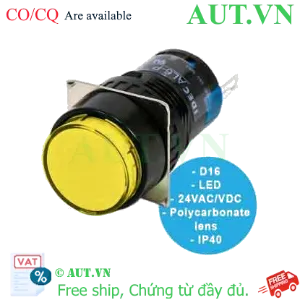 Ảnh của Đèn Cảnh Báo IDEC AL6M-P4YC, 24VAC/24VDC, LED Vàng, D16 - AUT VN