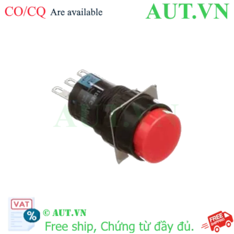 Ảnh của Nút Nhấn Nhả IDEC AB6M-M1RC (D16) - Màu Đỏ, 1NO+1NC, Siêu Bền Nhật Bản