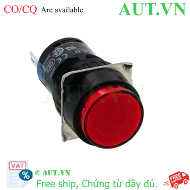 Ảnh của Đèn Báo Tròn LED IDEC AL6M-P4RC - 24VAC/VDC, Màu Đỏ, D16 (Chính Hãng)