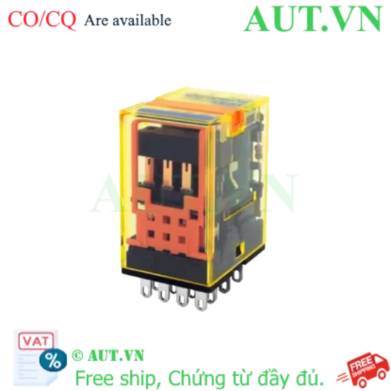 Ảnh của Rơ le trung gian IDEC RU4S-D24 | 24VDC, 4PDT, 14 Chân Dẹt, Có Đèn LED