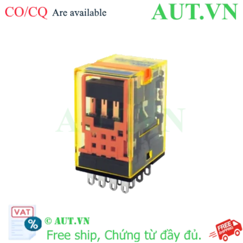 Ảnh của Rơ le trung gian IDEC RU4S-D24 | 24VDC, 4PDT, 14 Chân Dẹt, Có Đèn LED