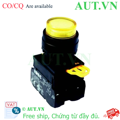 Ảnh của Nút nhấn có đèn phi 22 IDEC YW1L-M2E10Q4Y 1NO, 24V, vàng