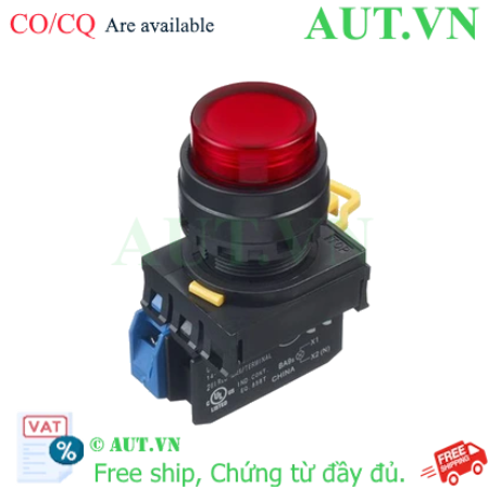 Ảnh của Nút nhấn nhả có đèn IDEC YW1L-M2E10QM3R 220VAC D22 1NO (Đỏ)