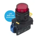 Ảnh của Nút Nhấn Nhả Có Đèn IDEC YW1L-M2E10QM3R | 220VAC, 1NO, Đỏ, IP65 - AUT VN