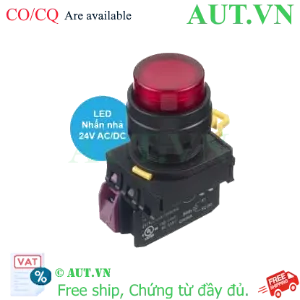 Ảnh của Nút Nhấn Có Đèn IDEC YW1L-M2E01Q4R - 24V, 1NC, Phi 22mm, IP65 Siêu Bền
