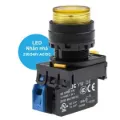 Ảnh của Nút Nhấn Có Đèn IDEC YW1L-M2E10QM3Y - 1NO, 230VAC, Phi 22mm (Màu Vàng)