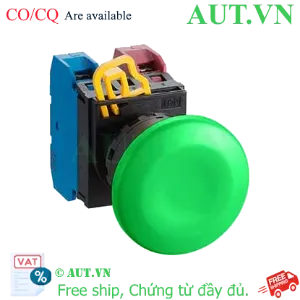 Ảnh của Nút nhấn không đèn YW1B-M4E11G IDEC xanh lá, 1NO+1NC, nhấn nhả