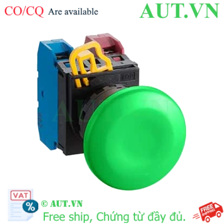 Ảnh của Nút nhấn không đèn YW1B-M4E11G IDEC xanh lá, 1NO+1NC, nhấn nhả