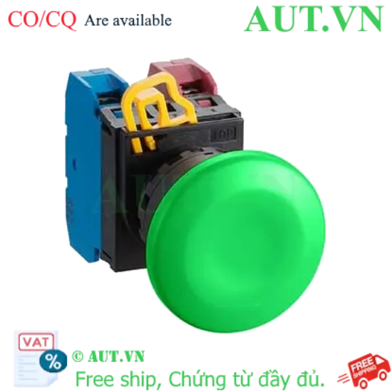 Ảnh của Nút nhấn không đèn YW1B-M4E11G IDEC xanh lá, 1NO+1NC, nhấn nhả